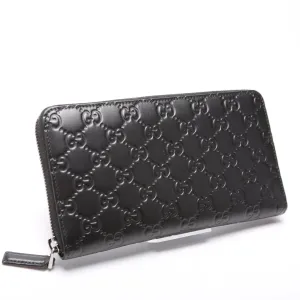447906 Guccissima Zip Around Organizer Black
