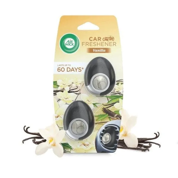 AIR WICK CAR FRESHNER VANILLA 2PACK