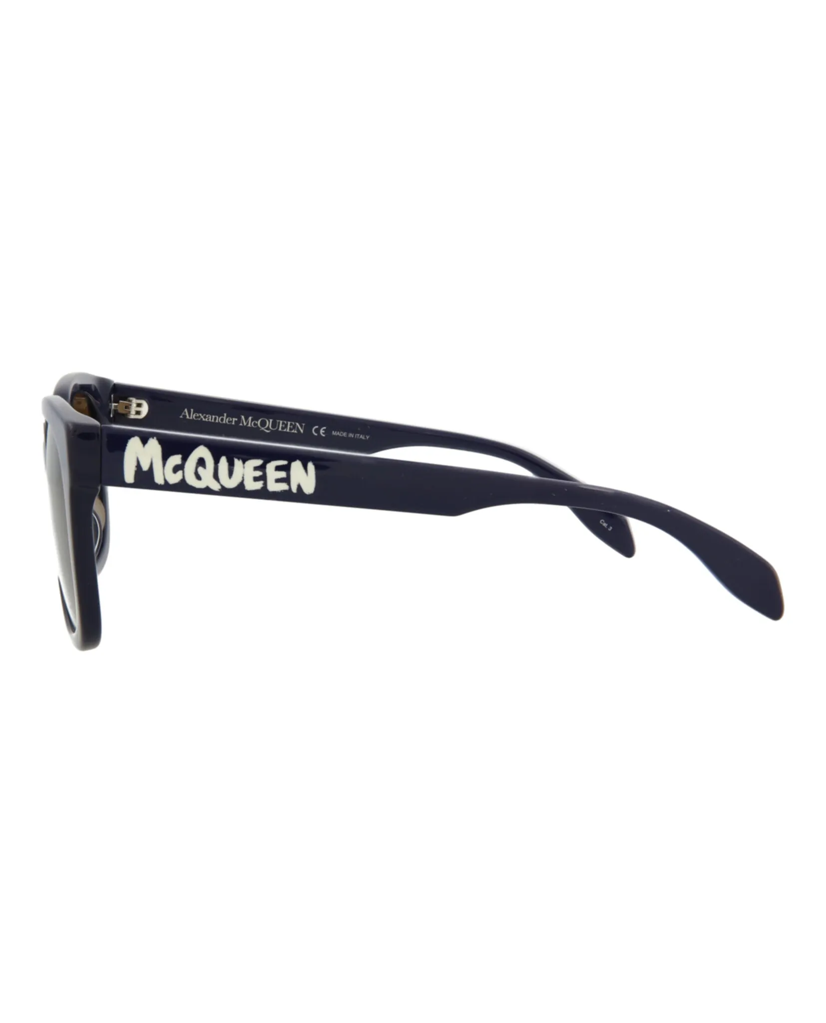 Alexander McQueen Mens Square/Rectangle Blue Blue Brown Fashion Designer Eyewear