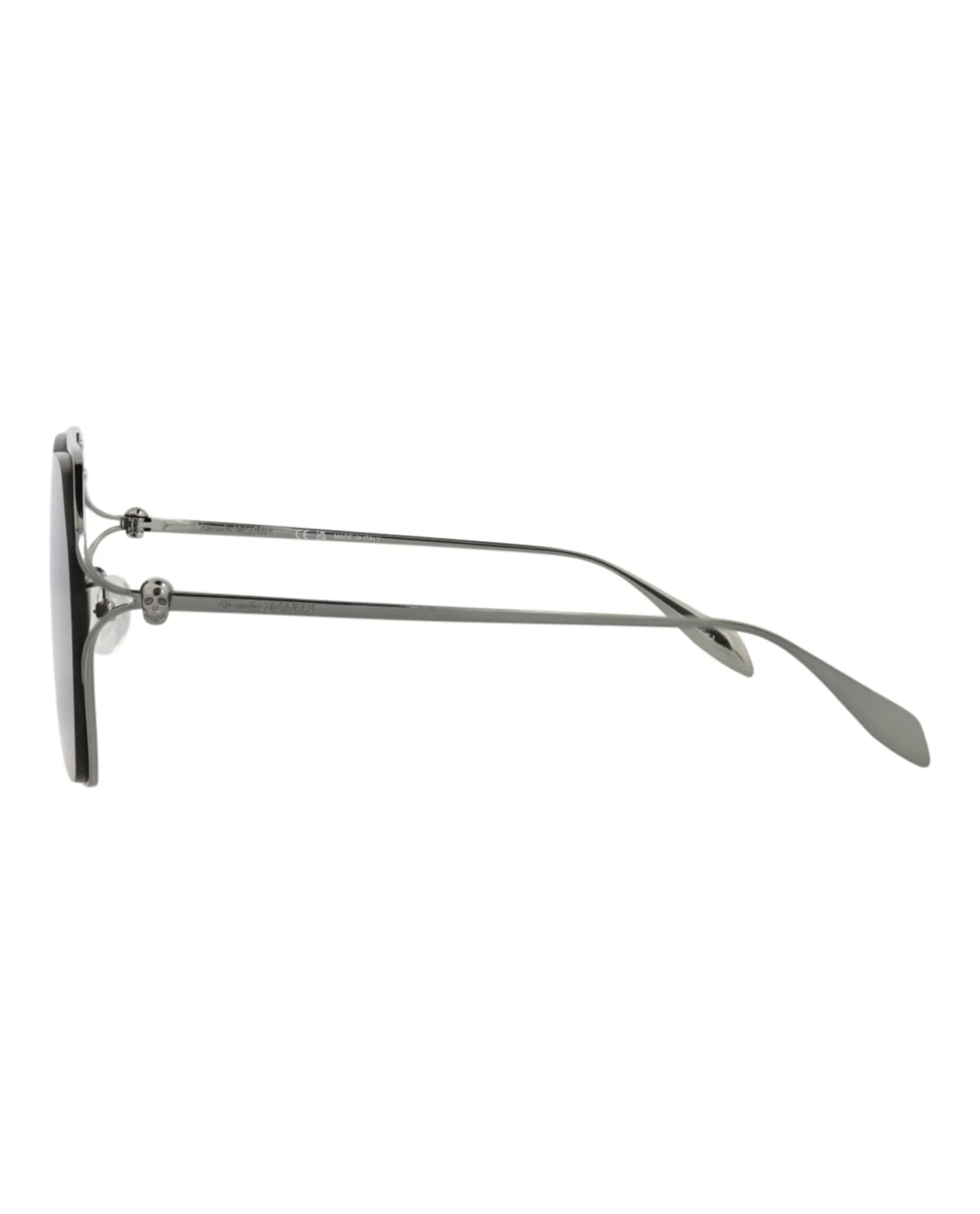 Alexander McQueen Womens Aviator Ruthenium Ruthenium Grey Fashion Designer Eyewear
