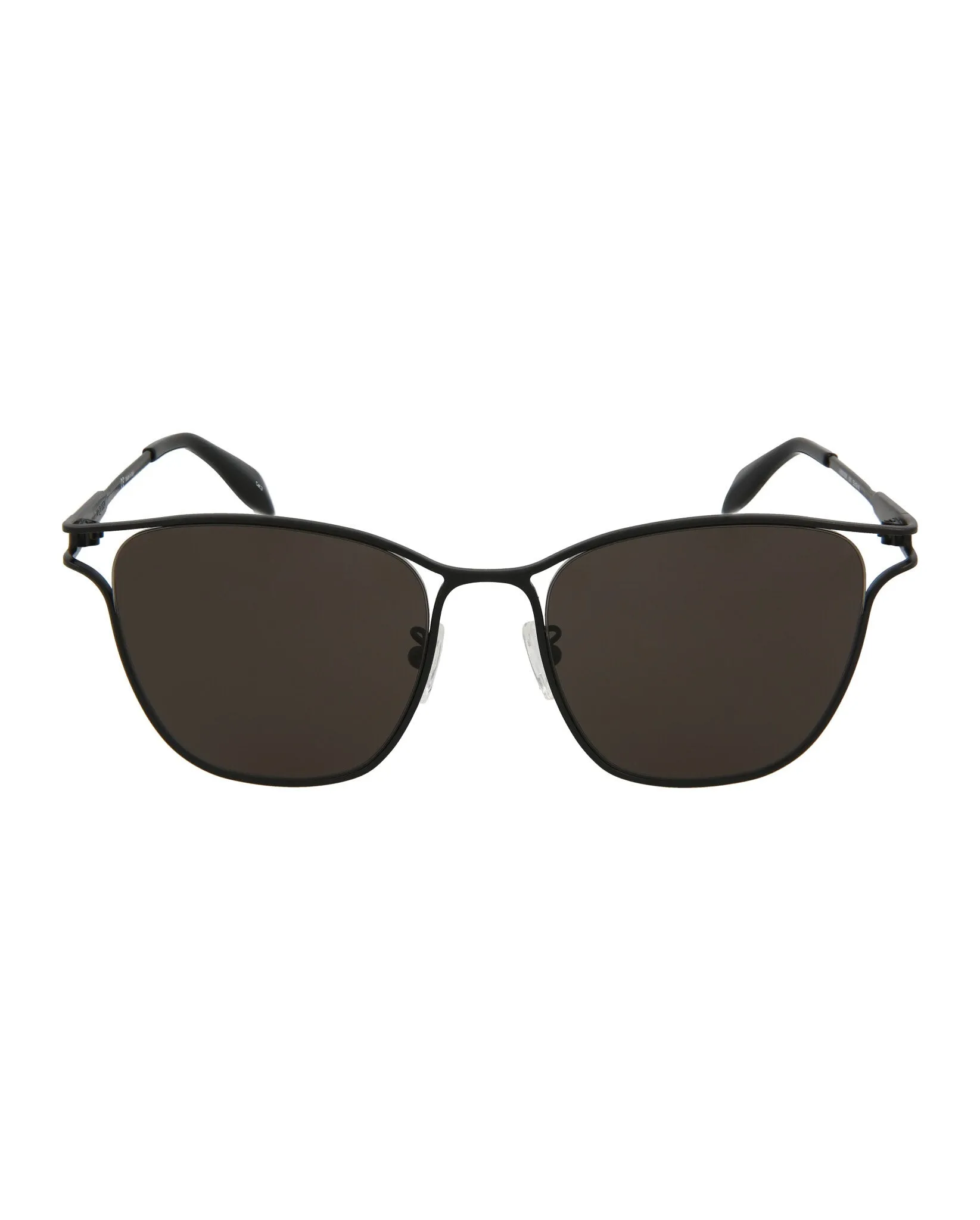 Alexander McQueen Womens Square/Rectangle Black Black Grey Fashion Designer Eyewear