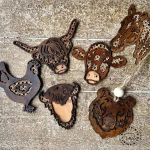 Animal Leather Car Charm. Car Freshener