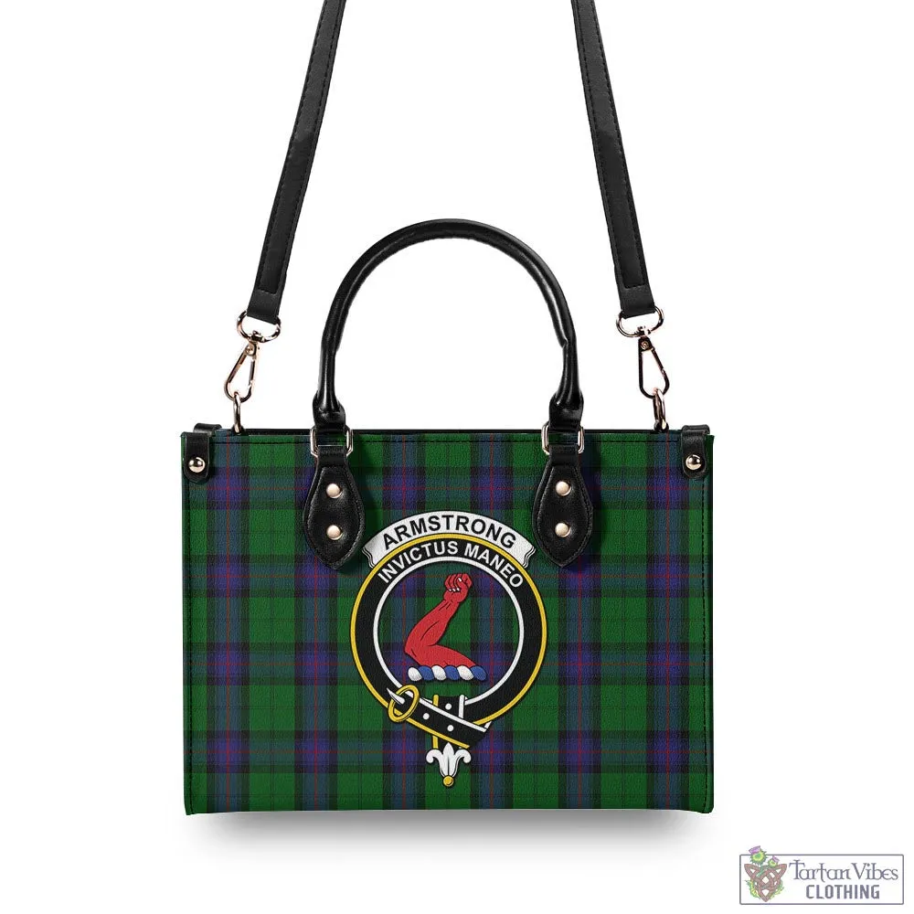 Armstrong Tartan Luxury Leather Handbags with Family Crest