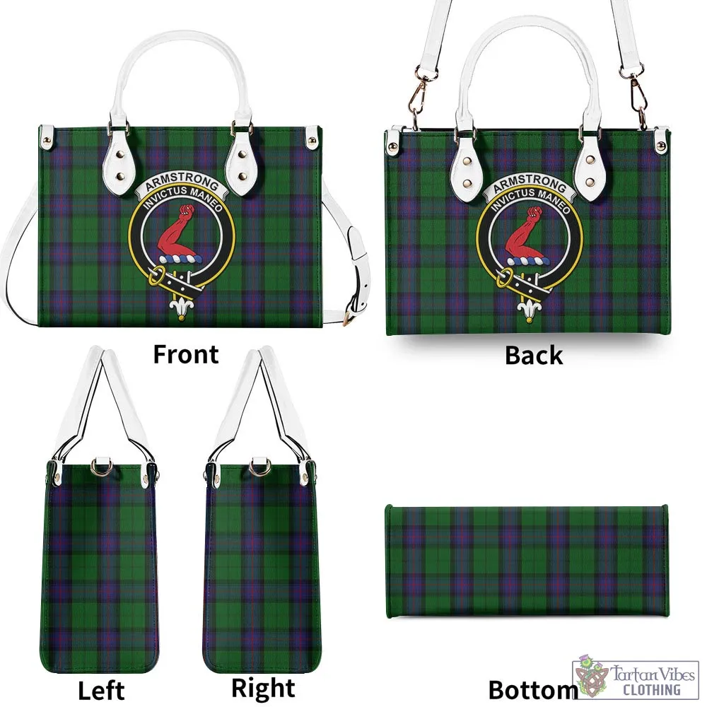 Armstrong Tartan Luxury Leather Handbags with Family Crest