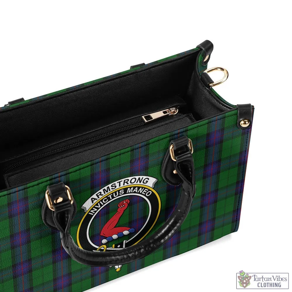 Armstrong Tartan Luxury Leather Handbags with Family Crest