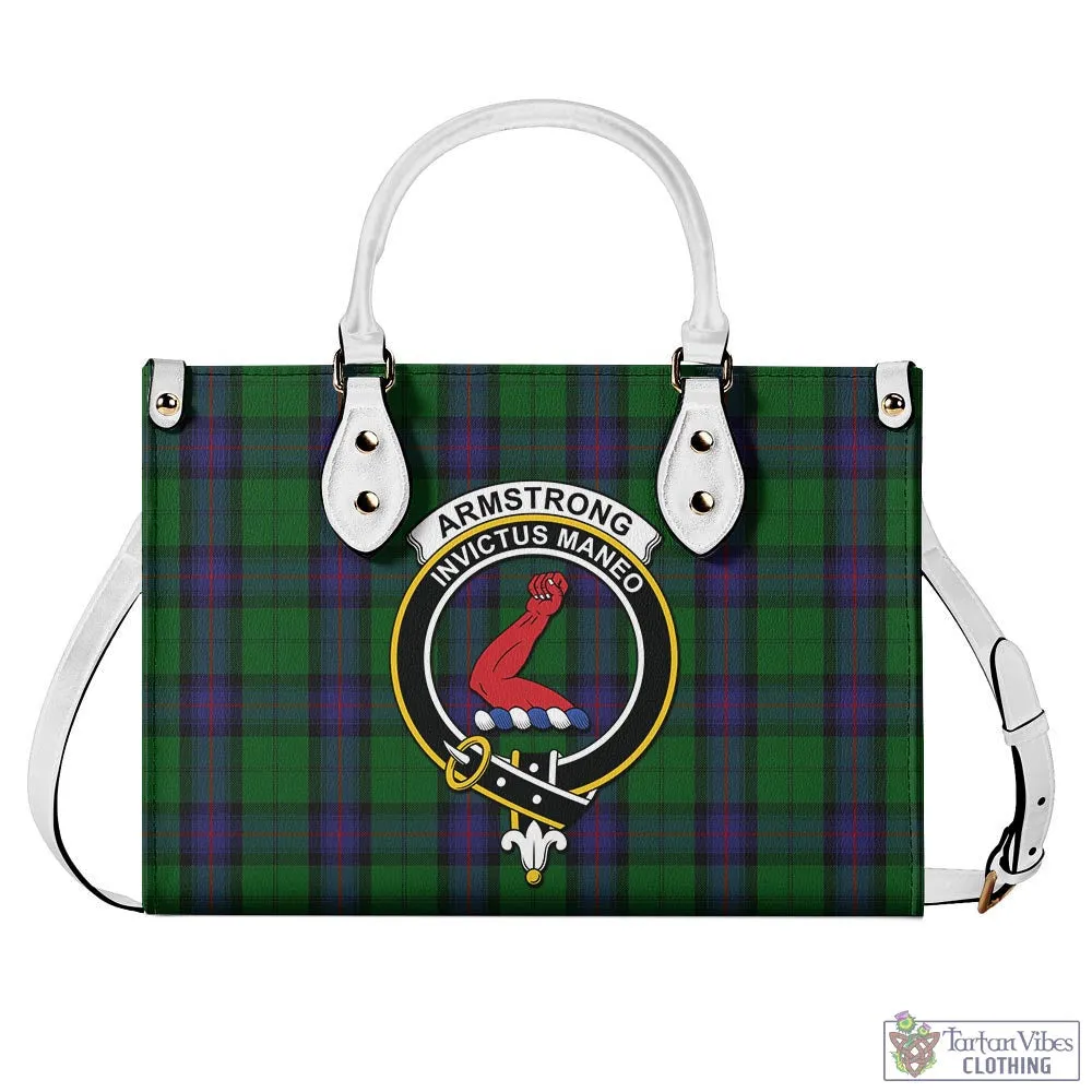 Armstrong Tartan Luxury Leather Handbags with Family Crest
