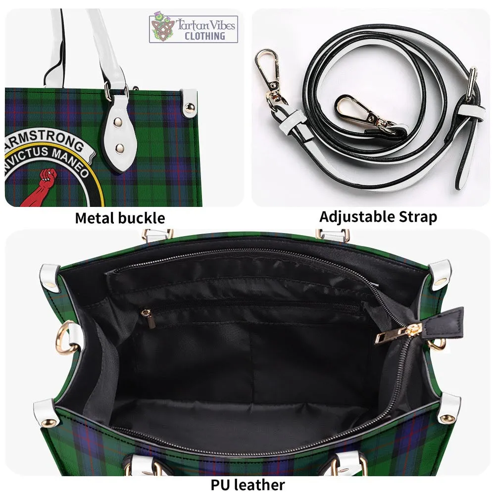 Armstrong Tartan Luxury Leather Handbags with Family Crest