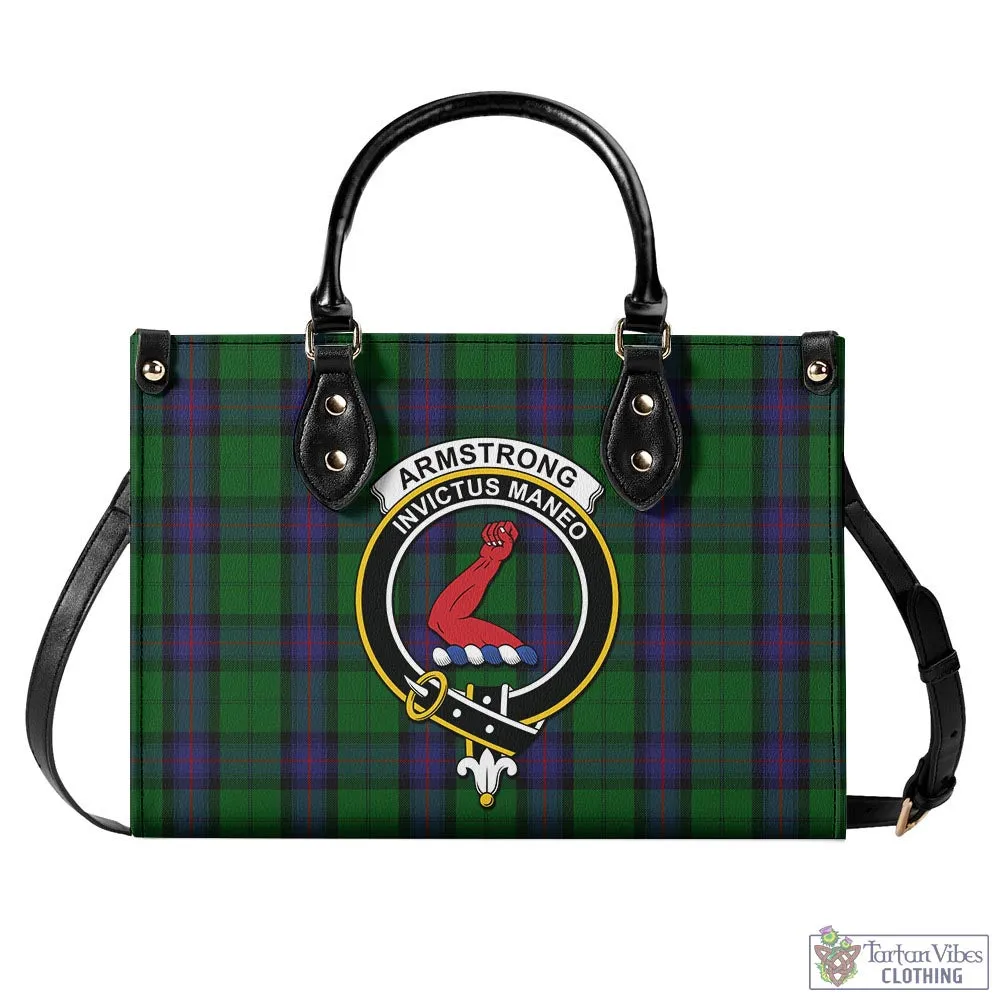 Armstrong Tartan Luxury Leather Handbags with Family Crest