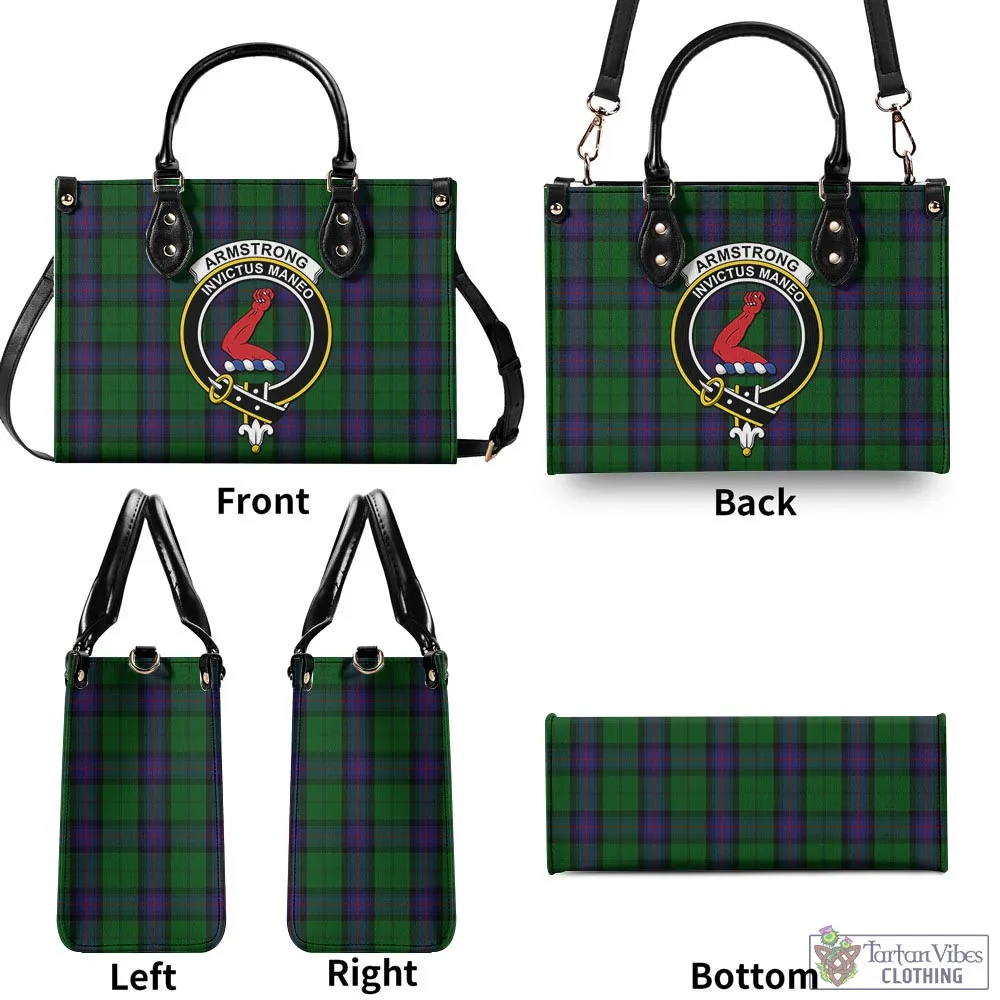 Armstrong Tartan Luxury Leather Handbags with Family Crest