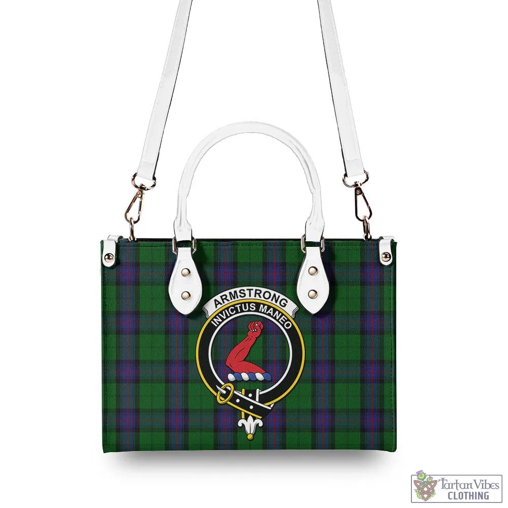 Armstrong Tartan Luxury Leather Handbags with Family Crest