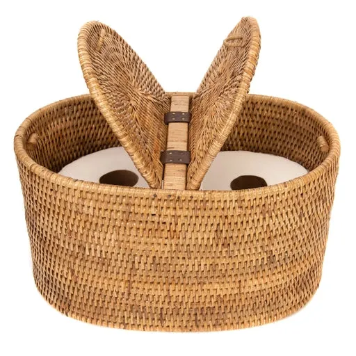 Artifacts Rattan Oval Double Tissue Roll Box