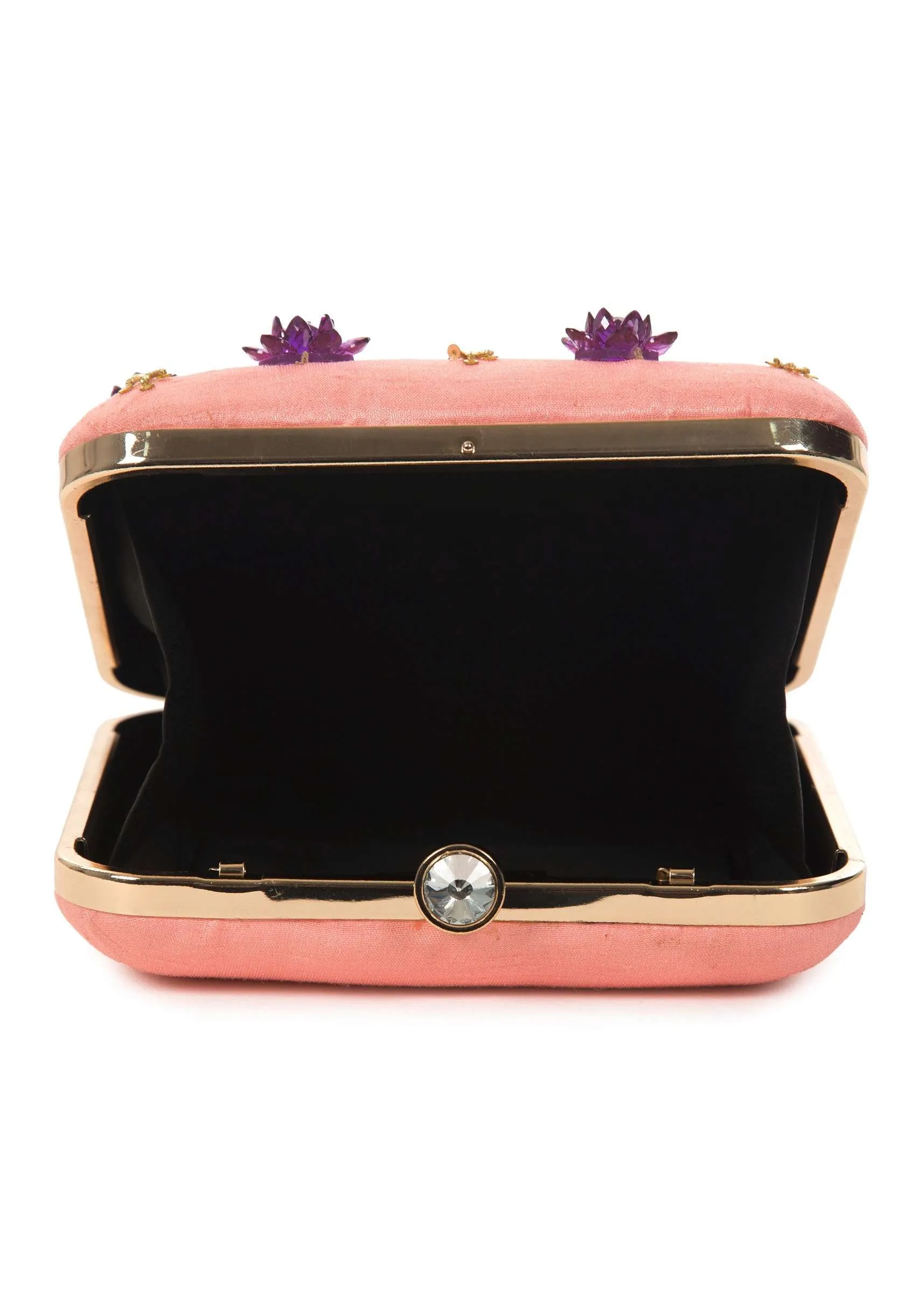 Baby pink Zardosi Work Clutch