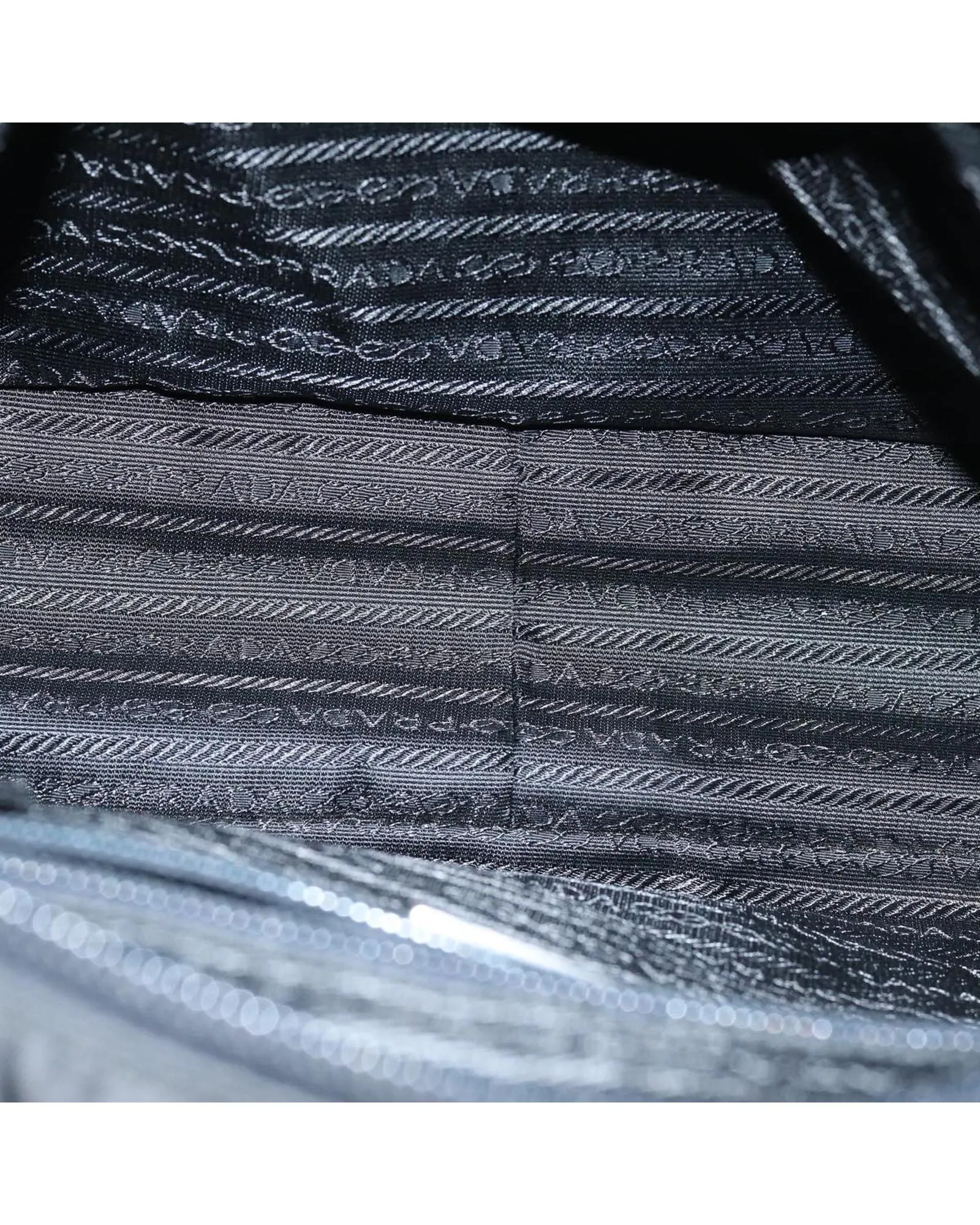 Black Nylon Handbag with Handle and Scratches - Made in Italy