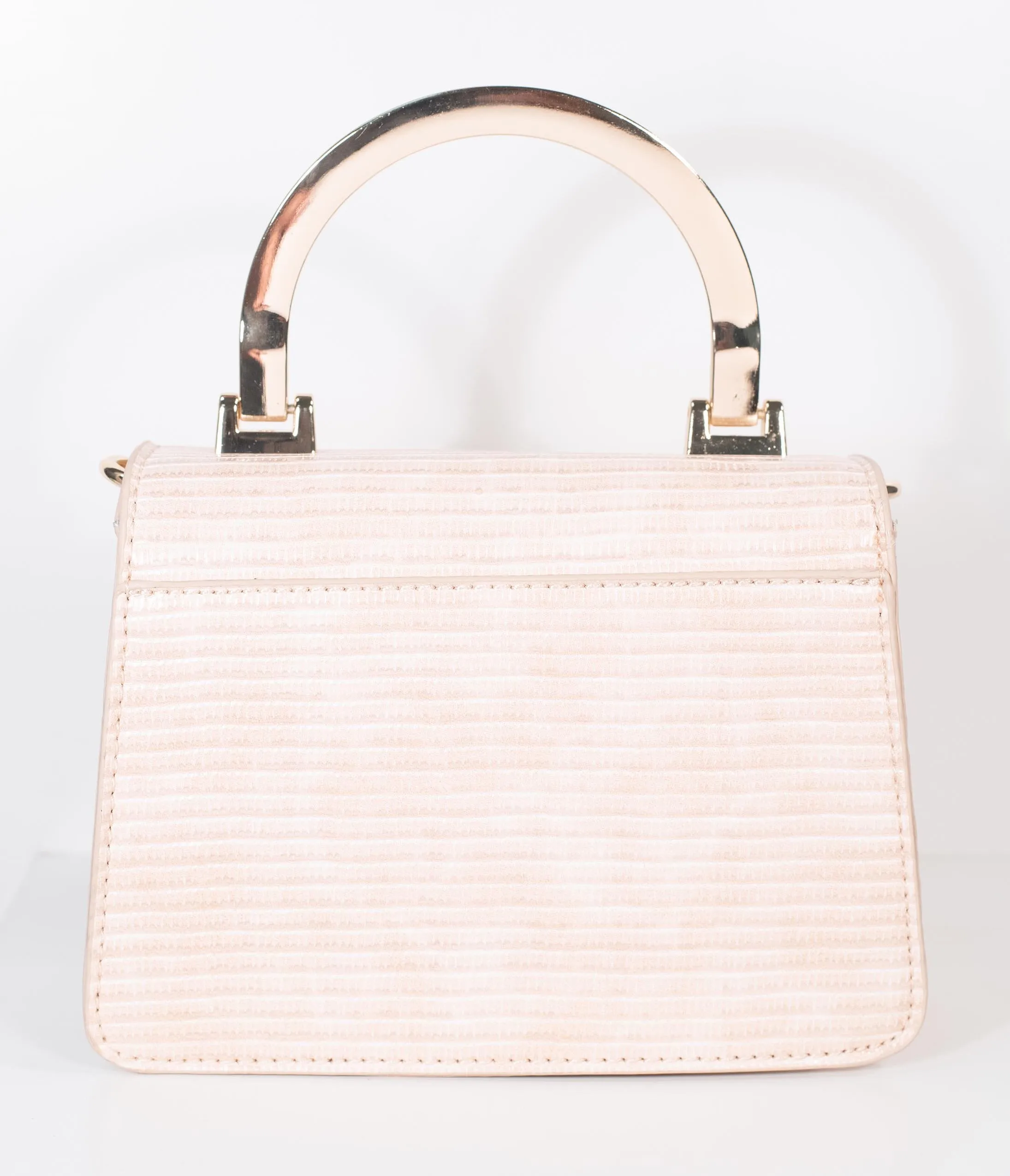 Blush Pink Leatherette Lala Crossbody Purse