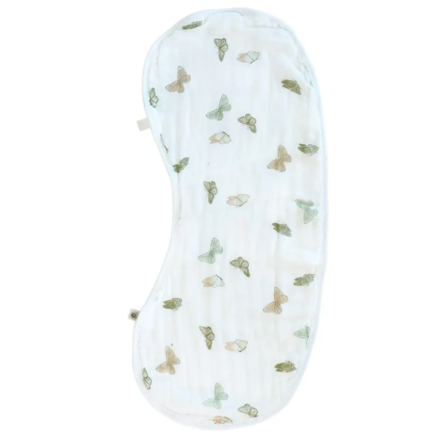 Burp Cloth Bib Butterflies