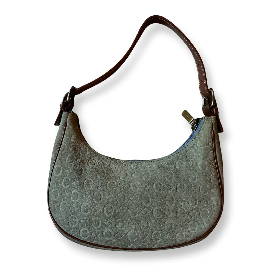Celine Macadam Suede Shoulder Bag