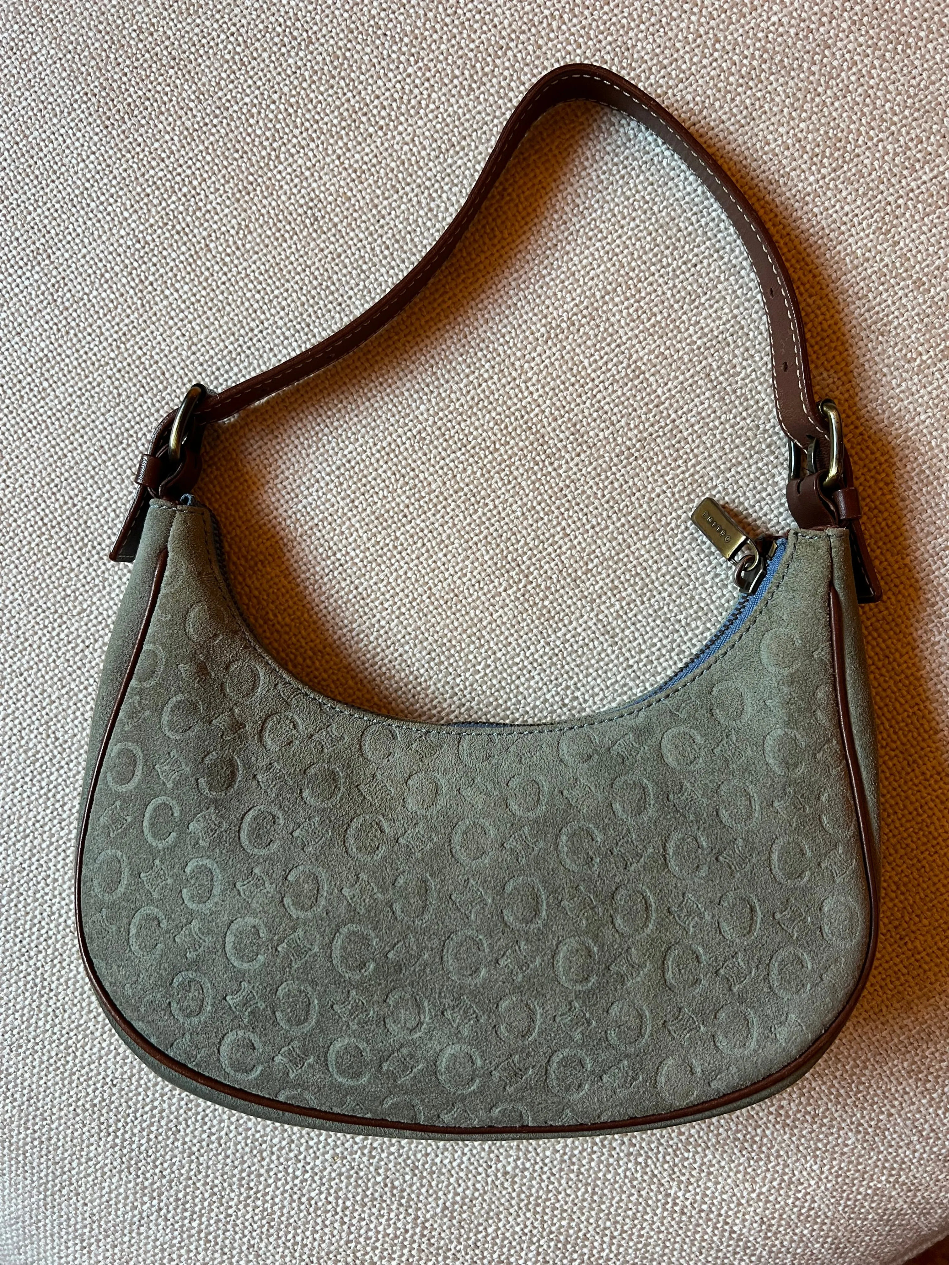 Celine Macadam Suede Shoulder Bag