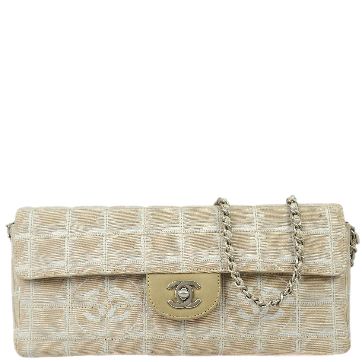 Chanel 2001-2003 Nylon East West New Travel Line Flap Bag