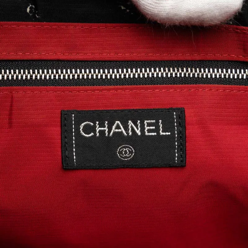 Chanel CC Travel Line Tote Canvas Tote Bag in Fair condition