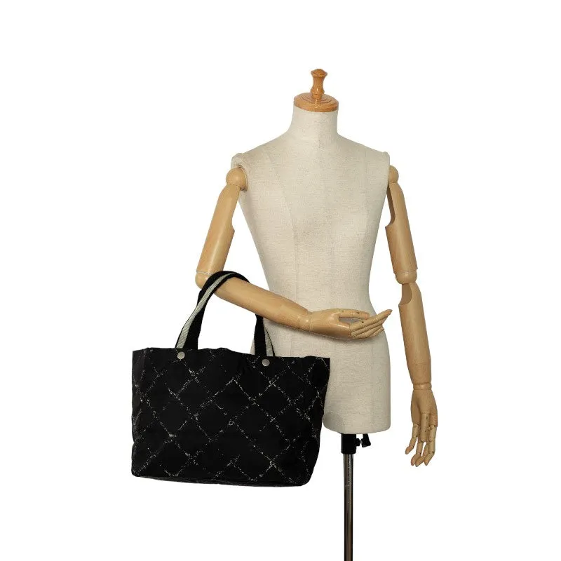 Chanel CC Travel Line Tote Canvas Tote Bag in Fair condition