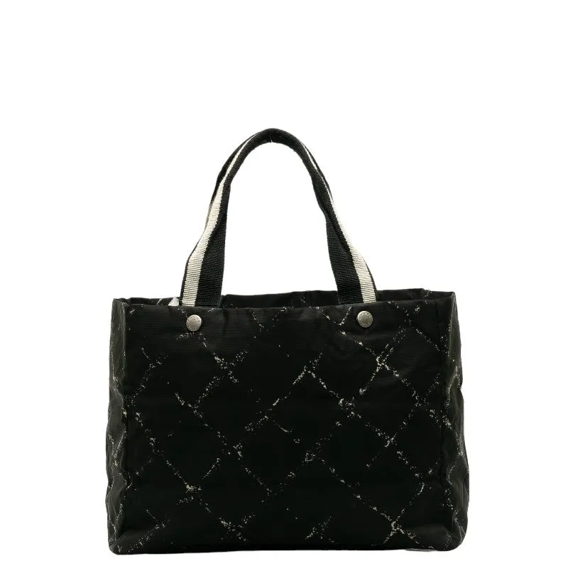 Chanel CC Travel Line Tote Canvas Tote Bag in Fair condition