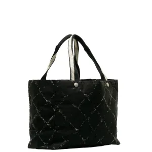 Chanel CC Travel Line Tote Canvas Tote Bag in Fair condition