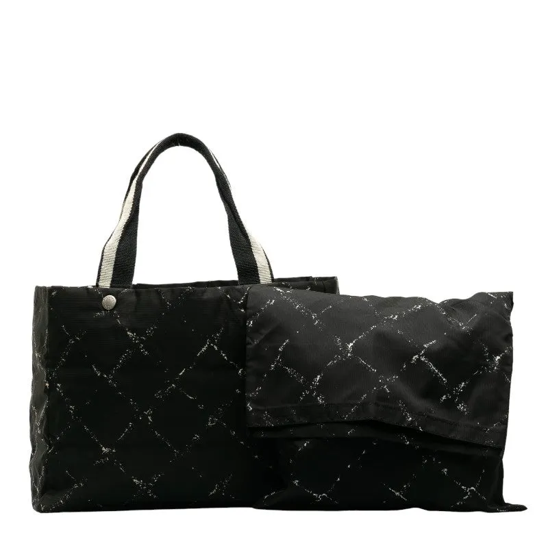 Chanel CC Travel Line Tote Canvas Tote Bag in Fair condition
