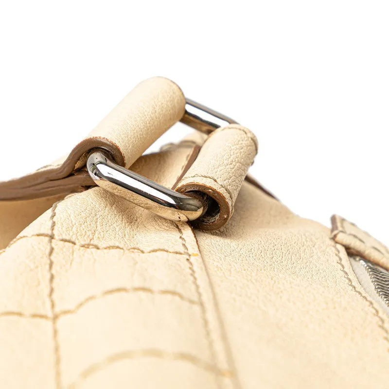 Chanel  Quilted Essential Bowling Bag Leather Travel Bag in Good condition