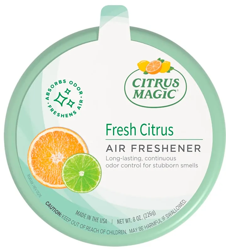 Citrus Magic 616472870 Air Freshener, 8 oz, Fresh Citrus, 350 sq-ft Coverage Area, 6 to 8 weeks-Day Freshness :EA: QUANTITY: 6