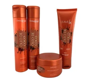 Coconut Oil Hair Softness Shine Nourishing Hydration Treatment Kit 4 Itens - Onixx