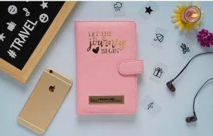 Customized Pastel Pink Travel Organiser