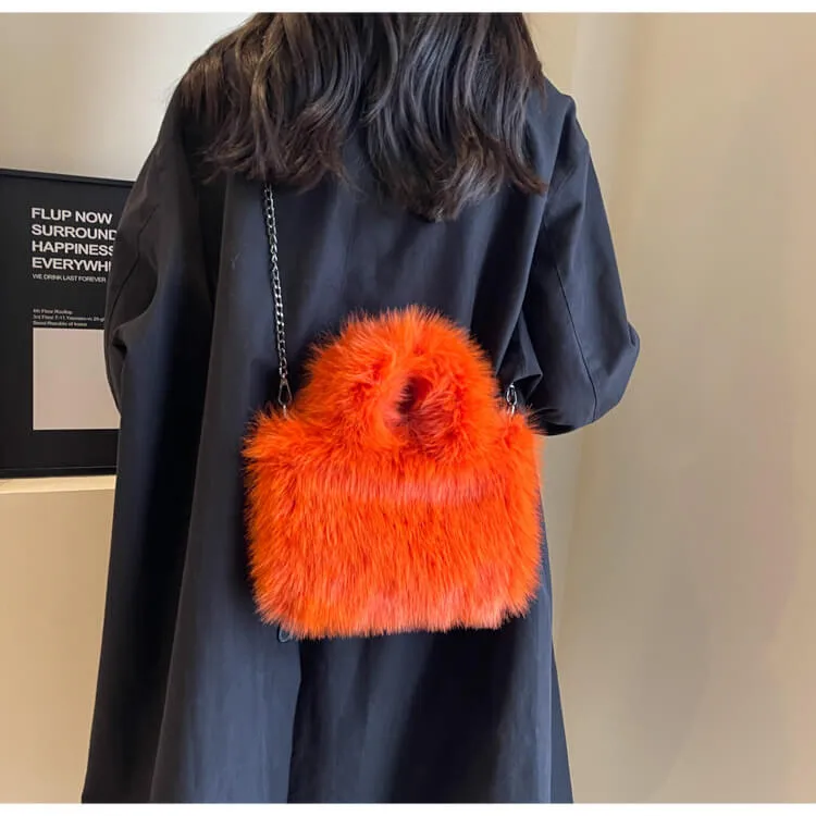 Cute Women Handbags Fluffy Tote Bag-Showtown