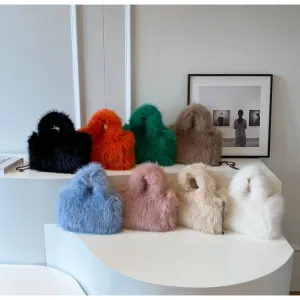 Cute Women Handbags Fluffy Tote Bag-Showtown