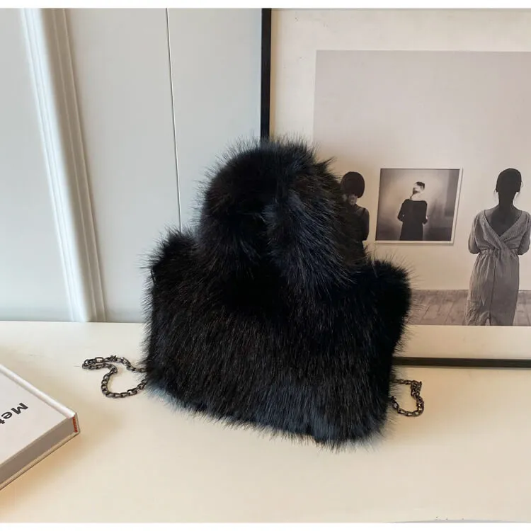 Cute Women Handbags Fluffy Tote Bag-Showtown