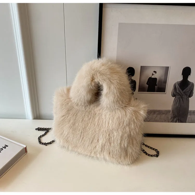 Cute Women Handbags Fluffy Tote Bag-Showtown