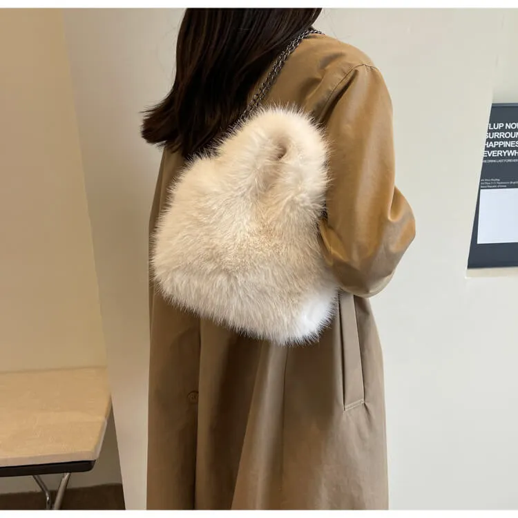 Cute Women Handbags Fluffy Tote Bag-Showtown