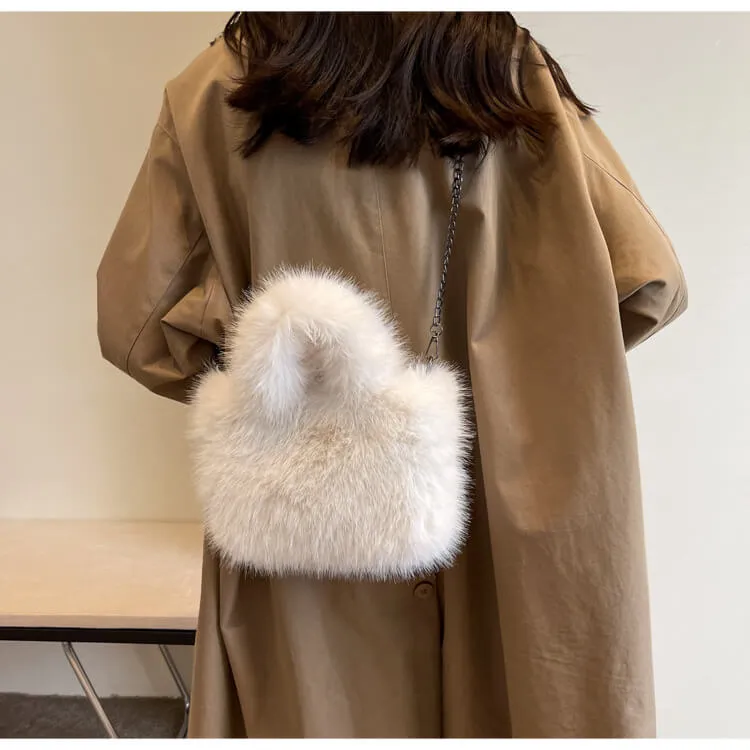 Cute Women Handbags Fluffy Tote Bag-Showtown