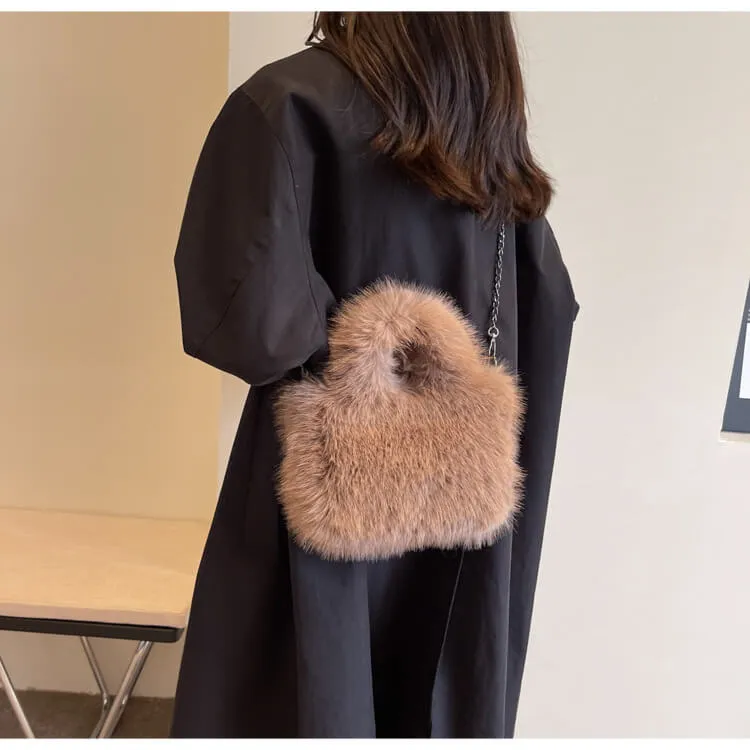 Cute Women Handbags Fluffy Tote Bag-Showtown