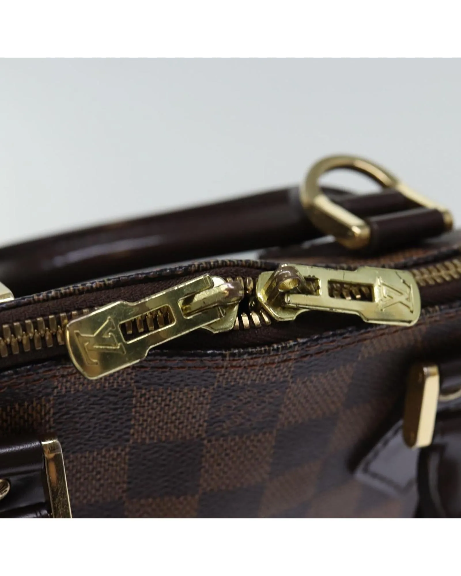 Damier Ebene Hand Bag with Accessories and Storage Smell