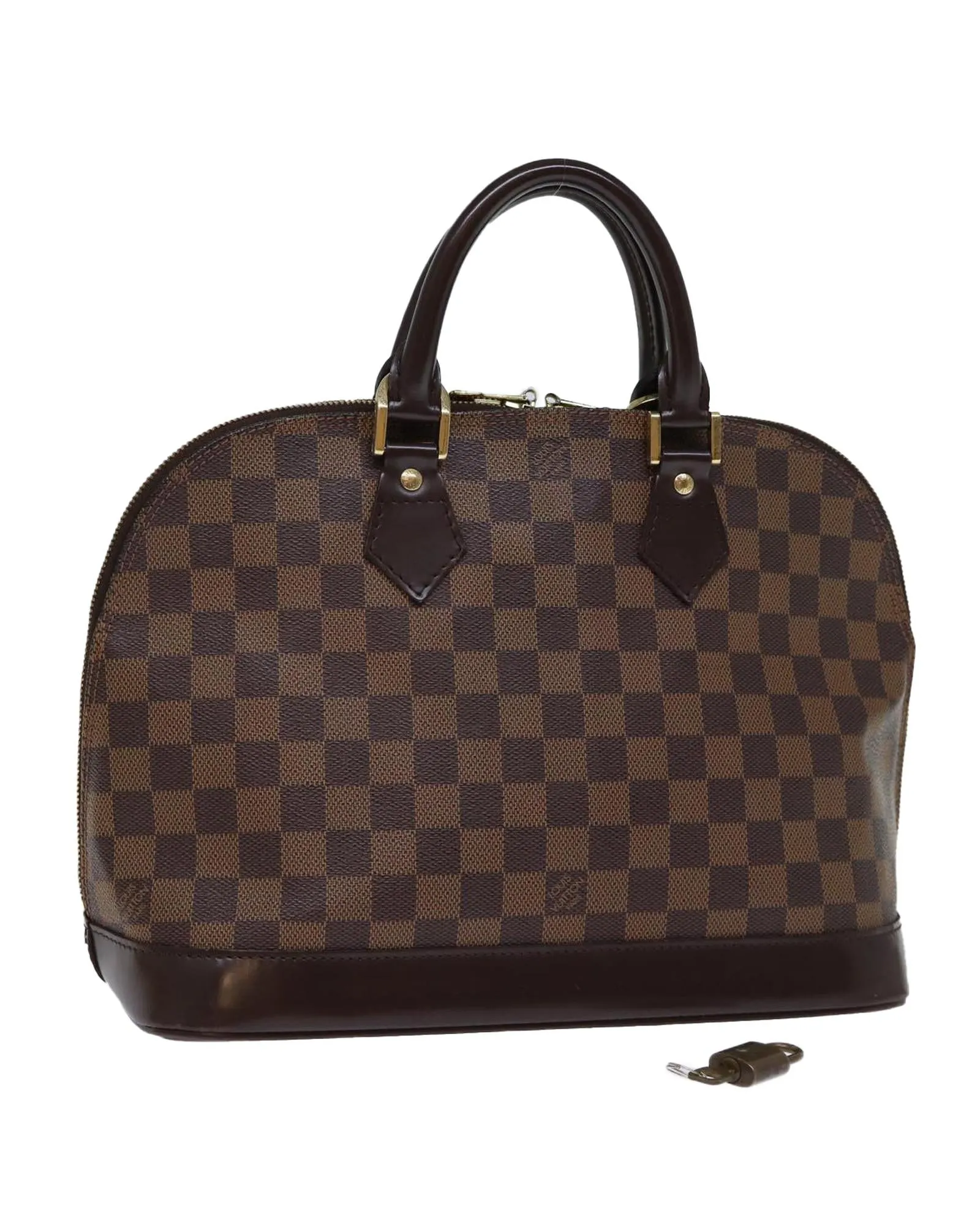 Damier Ebene Hand Bag with Accessories and Storage Smell