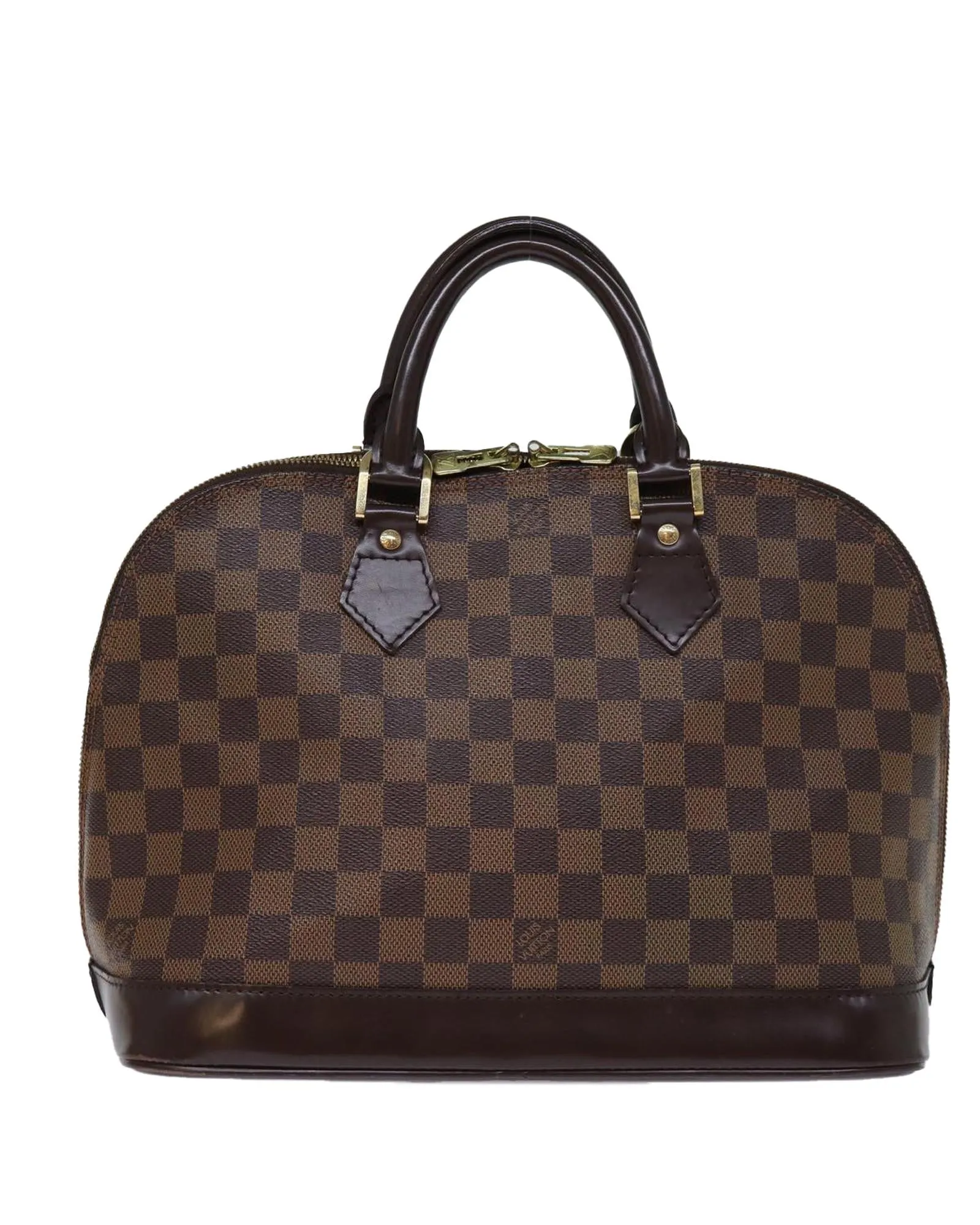 Damier Ebene Hand Bag with Accessories and Storage Smell