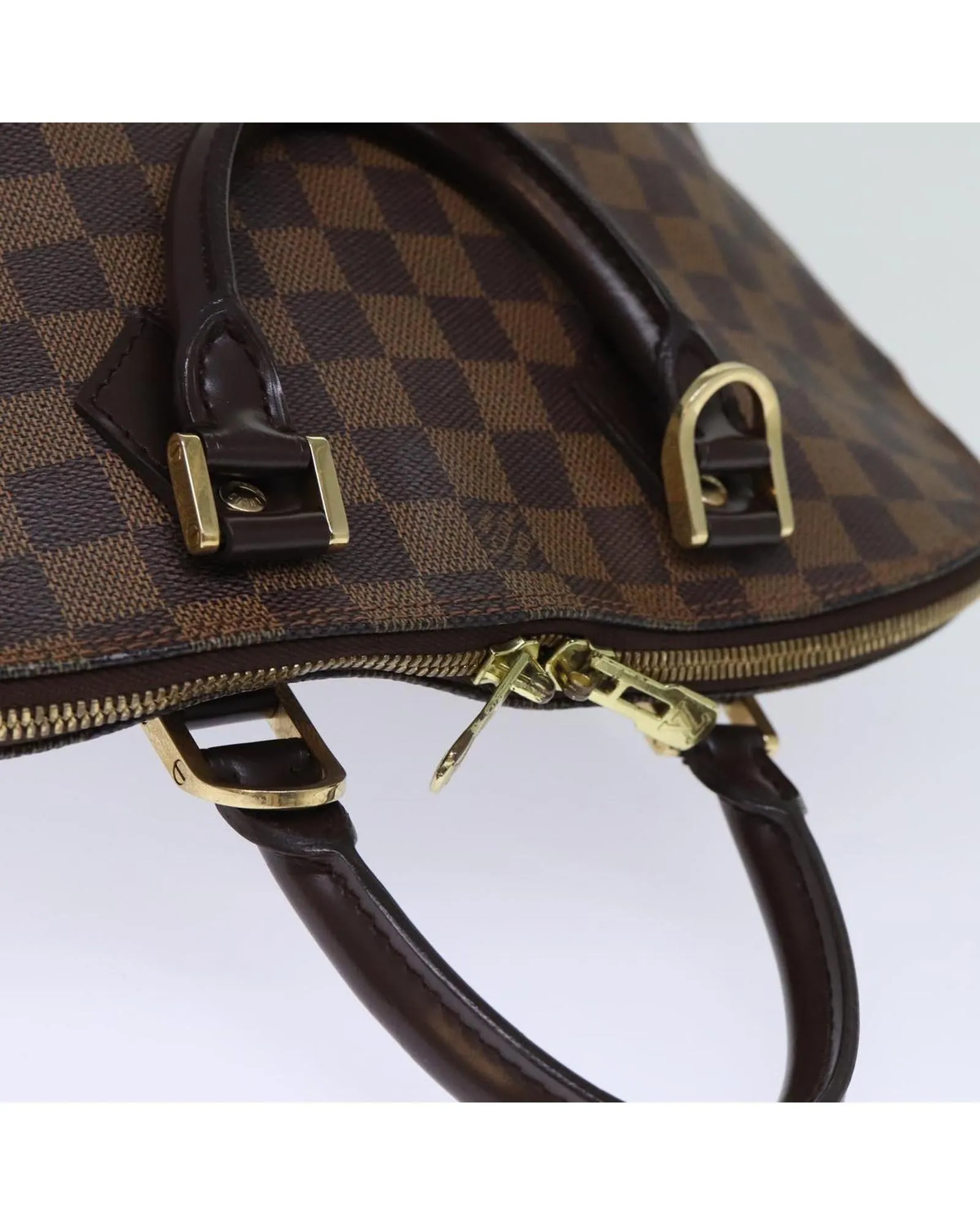 Damier Ebene Hand Bag with Accessories and Storage Smell