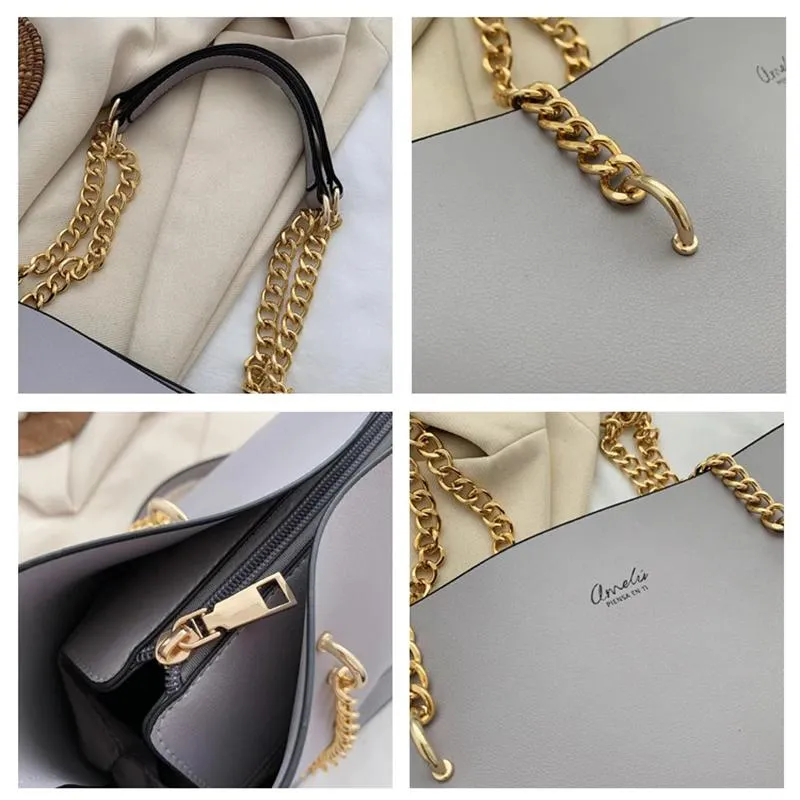 Deluxe Chain Strap Large Capacity Handbags