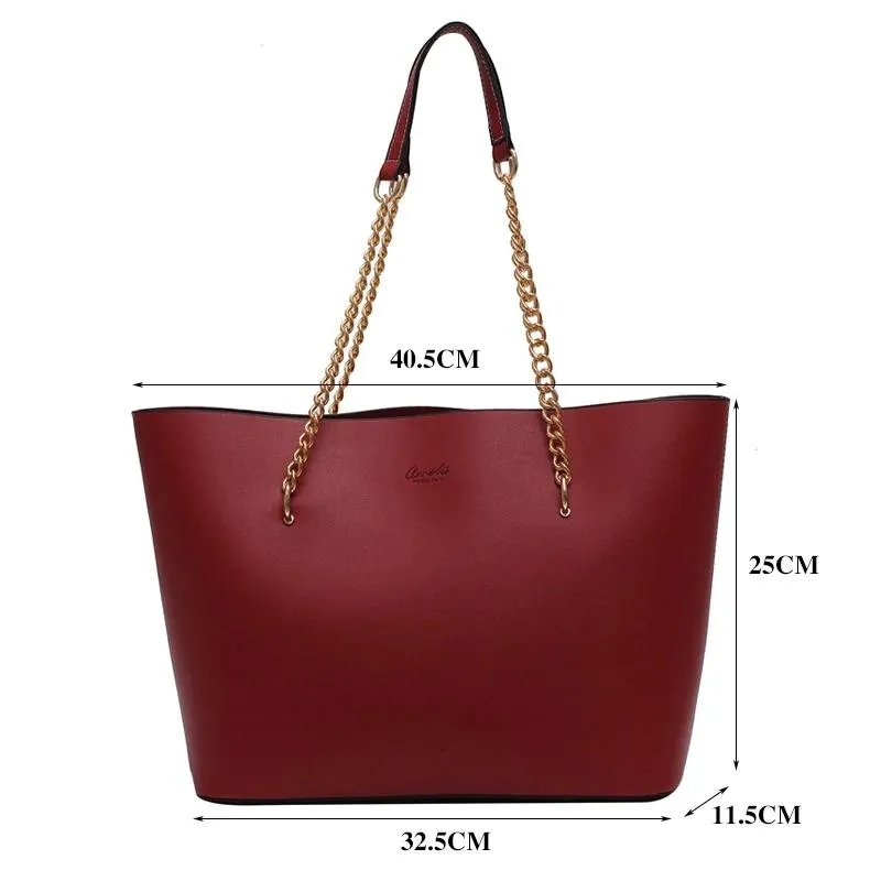 Deluxe Chain Strap Large Capacity Handbags