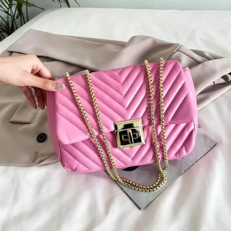 Diamond Lattice Purses And Chain Handbags-Showtown