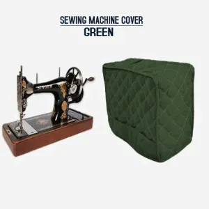 Dust Proof Sewing Machine Quilted Cover - Green