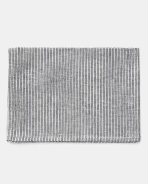 Kitchen Cloth: Grey Thin White Stripe