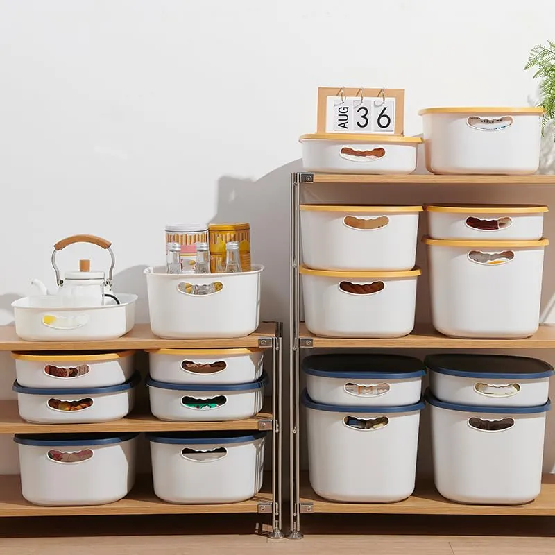 Kuber Industries Multipurpose Large Storage Box With Handle|Basket For Cosmetic, Fruits, Storage "30 L" | Beige|
