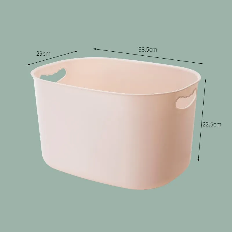 Kuber Industries Multipurpose Large Storage Box With Handle|Basket For Cosmetic, Fruits, Storage "30 L" | Beige|