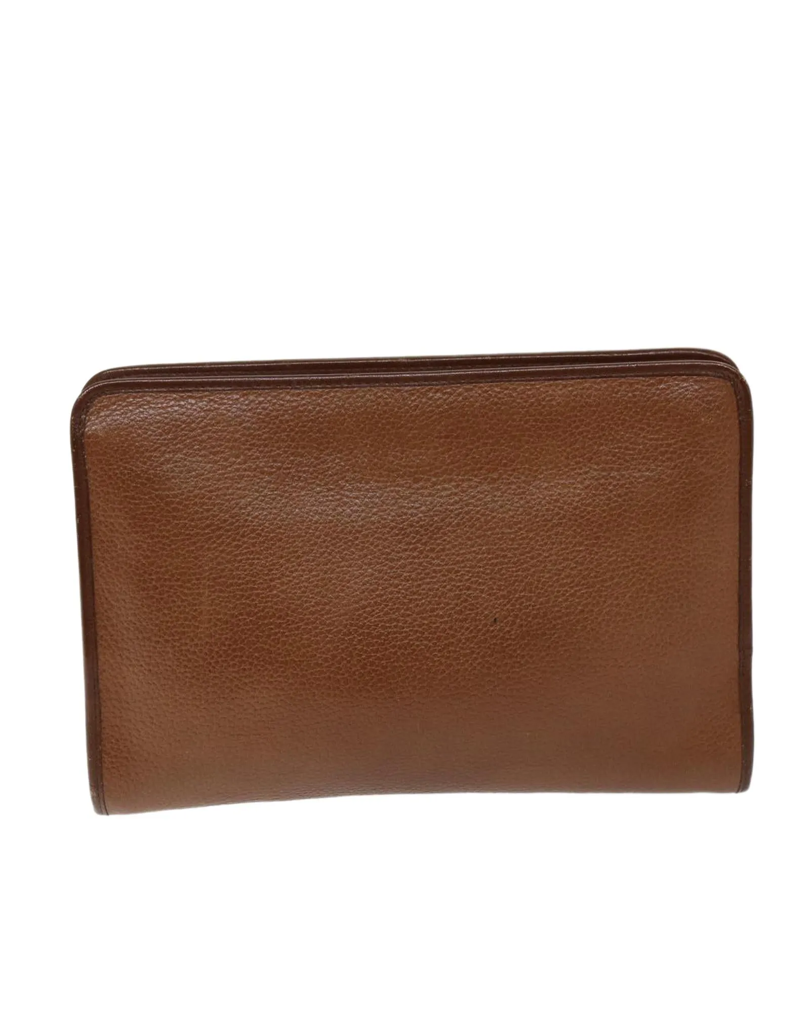 Leather Brown Clutch Bag for Women